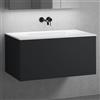 neoro n50 mobile La: 100 cm con 1 scomparto estraibile, lavabo senza fori rubinetteria bianco,, BN0097WH+BN0433BM, n50 [Mobili da Bagno > Mobili con Lavabo Integrato]