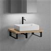 neoro n50 top in legno massiccio La: 80 cm rovere con lavabo La: 58 cm, bianco opaco,, BN0065WM+BN0402W1+2#BN000005, n50 [Mobili da Bagno > Top con Lavabo da Appoggio]