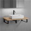 neoro n50 top in legno massiccio La: 100 cm rovere con lavabo La: 58 cm, bianco opaco,, BN0065WM+BN0403W1+2#BN000005, n50 [Mobili da Bagno > Top con Lavabo da Appoggio]