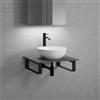neoro n50 Slim top La: 60 cm con lavabo Ø 45 cm bianco opaco,, BN0106WM+BN0401GR+BN0500BM+2#BN000005, n50 [Mobili da Bagno > Top con Lavabo da Appoggio]