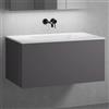 neoro n50 mobile La: 100 cm con 1 scomparto estraibile, lavabo senza fori rubinetteria bianco opaco,, BN0097WM+BN0433GR, n50 [Mobili da Bagno > Mobili con Lavabo Integrato]
