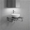 neoro n50 Slim top La: 60 cm con lavabo Ø 45 cm bianco opaco,, BN0106WM+BN0401GR+BN0500BM+2#BN000003, n50 [Mobili da Bagno > Top con Lavabo da Appoggio]