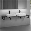 neoro n50 Slim top La: 180 cm con 2 lavabi La: 58 cm, bianco opaco,, 2#BN0065WM+BN0409BM+BN0506BM+2#BN000005+2#BN000002, n50 [Mobili da Bagno > Top con Doppio Lavabo da Appoggio]