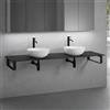neoro n50 Slim top La: 180 cm con 2 lavabi Ø 45 cm bianco opaco,, 2#BN0106WM+BN0409BM+BN0506BM+2#BN000005+2#BN000002, n50 [Mobili da Bagno > Top con Doppio Lavabo da Appoggio]