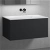 neoro n50 mobile La: 100 cm con 1 scomparto estraibile, lavabo senza fori rubinetteria bianco opaco,, BN0097WM+BN0433BM, n50 [Mobili da Bagno > Mobili con Lavabo Integrato]