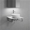 neoro n50 Slim top La: 60 cm con lavabo Ø 45 cm bianco opaco,, BN0106WM+BN0401WH+BN0500WM+2#BN000003, n50 [Mobili da Bagno > Top con Lavabo da Appoggio]
