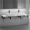 neoro n50 Slim top La: 180 cm con 2 lavabi La: 58 cm, bianco opaco,, 2#BN0065WM+BN0409WH+BN0506WM+2#BN000005+2#BN000002, n50 [Mobili da Bagno > Top con Doppio Lavabo da Appoggio]