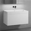 neoro n50 mobile La: 100 cm con 1 scomparto estraibile, lavabo senza fori rubinetteria bianco opaco,, BN0135WM+BN0433WM, n50 [Mobili da Bagno > Mobili con Lavabo Integrato]