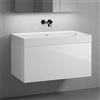 neoro n50 mobile La: 100 cm con 1 scomparto estraibile, lavabo senza fori rubinetteria bianco opaco,, BN0135WM+BN0433WH, n50 [Mobili da Bagno > Mobili con Lavabo Integrato]