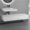 neoro n50 sistema mobili La: 160 cm con 2 estraibili, lavabo senza fori rubinetteria bianco opaco,, BN0134WM+2#BN0412WH+BN0405WH, n50 [Mobili da Bagno > Mobili con Lavabo Integrato]