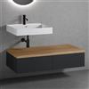 neoro n50 sistema mobili La: 120 cm con 2 estraibili, lavabo con 1 foro rubinetteria bianco opaco,, BN0137WM+2#BN0411BM+BN0404W1, n50 [Mobili da Bagno > Mobili con Lavabo Integrato]