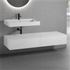 neoro n50 sistema mobili La: 160 cm con 2 estraibili, lavabo con 1 foro rubinetteria bianco opaco,, BN0138WM+2#BN0412WM+BN0405WH, n50 [Mobili da Bagno > Mobili con Lavabo Integrato]