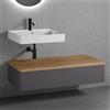 neoro n50 sistema mobili La: 120 cm con 2 estraibili, lavabo con 1 foro rubinetteria bianco opaco,, BN0137WM+2#BN0411GR+BN0404W1, n50 [Mobili da Bagno > Mobili con Lavabo Integrato]