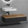 neoro n50 sistema mobili La: 120 cm con 2 estraibili, lavabo senza fori rubinetteria bianco opaco,, BN0133WM+2#BN0411BM+BN0404W1, n50 [Mobili da Bagno > Mobili con Lavabo Integrato]