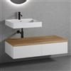 neoro n50 sistema mobili La: 120 cm con 2 estraibili, lavabo con 1 foro rubinetteria bianco opaco,, BN0137WM+2#BN0411WM+BN0404W1, n50 [Mobili da Bagno > Mobili con Lavabo Integrato]