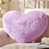 Yhoelata Cuscino Cuore Lilla, Cuscini Decorativi, Cuscino a Forma di Cuore Grande, Cuscini Divano Peluche, Cuscini Letto, Decorazioni Camera da Letto Bambini, 38 x 48 cm