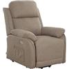 Cribel Tortora Poltrona Relax Eugenia 2 Motori C/USB Tess, 82x88x101
