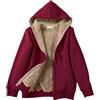Vhersily Felpa Donna con Cappuccio Invernale Felpe con Zip Fodera in Pile Hoodie Sweatshirt a Manica Lunga Caldo Lungo Giacca con Tasche Cotone Termica Cappotto Pullover