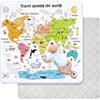 decalsweet Tappeto Gioco Bambini 127×127cm, Addensato 2cm Tappeto Gioco Neonato, Antiscivolo Pieghevole Tappeto Cameretta Bambina & Bambino, Tappeto Tummy Time Neonati (Mappa del Mondo)