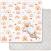 decalsweet Tappeto Gioco Bambini 127×127cm, Addensato 2cm Tappeto Gioco Neonato, Antiscivolo Pieghevole Tappeto Cameretta Bambina & Bambino, Tappeto Tummy Time Neonati (Arcobaleno Boho)