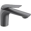 kamalu miscelatore lavabo a canna lunga in ottone con finitura gun metal | kam-l gun metal
