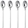 Alessi 4180/9S4 Dry Set di Quattro Cucchiaini da Moka in Acciaio Inossidabile 18/10, Finitura Lucida
