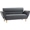 HOMCOM Divano 2 Posti Convertibile in Divano Letto Singolo con Braccioli Regolabili, 164x71x75cm|Aosom