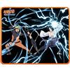 Konix Naruto Shippuden Tappetino per mouse gaming da 32 x 27 cm - Base antiscivolo - Design di combattimento Naruto e Sasuke