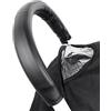 Smilbaley 2 Pezzi Copri Maniglia Ringhiera, Copertura in Pelle Passeggino, Copri Manubrio per Passeggino, Passeggino Bracciolo Manicotto, con Cerniera, per La Maggior Parte dei Passeggini, Nero
