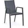 Bizzotto Sedia con braccioli Krion antracite