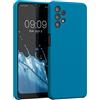 kwmobile Cover per Samsung Galaxy A32 5G Custodia - Back Case per Smartphone in Silicone TPU - Protezione Gommata - blu indaco