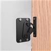 CCJH 1PCS Acciaio Serratura Per Porte Scorrevole Esterno Muro Kit, Chiavistello Serratura per Porte Scorrevoli del Fienile Hardware (Nero)