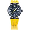 Locman Montecristo automatico 41mm nero silicone giallo 0541K01S-KMBKYLSY