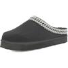 inblu Pantofole Donna con in Ecopelliccia, Ciabatte Invernali con Bordo Ricamato, Nero, 38 EU
