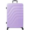 Totto - Valigia Rigida Grande, Modello Bazy, 51,8 x 78,8 x 30 cm, Capacità 120 L, Elevata Resistenza agli Urti, Ruote 360º, Maniglia Telescopica, Cinghie di Compressione Interne, Lucchetto TSA, Viola