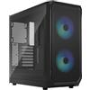 Fractal Design Focus 2 RGB Black - Tempered Glass Clear Tint - Mesh front - Two 140 mm RGB Aspect fans included - ATX Gaming Case