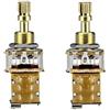 FLEOR Potenziometro Push Push per Chitarra A500K Potenziometro Audio Taper Copper Short Split Shaft per Chitarra Elettrica Parte Basso, Confezione da 2
