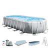 Intex Struttura Per Piscina Ovale Fuori Terra Acciaio Prism 610x305x122 Cm