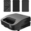 Black+Decker - Piastra 3 in 1 BXSA754E | 750W | Piastre Intercambiabili Sandwich | Grill e Waffle | Tecnologia Easy Eject | Antiaderente | Riscaldamento Ultrarapido | Tocco Freddo | LED Luminoso