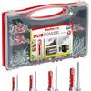 Fischer Redbox DuoPower con Vite 280 Pezzi, 140x Tasselli + 140x Viti, per Fissaggio su Muro Pieno, Mattone Forato, Cartongesso e Calcestruzzo Cellulare, 536091