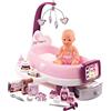 Smoby Baby Nurse Nursery Elettronica con Bambola Inclusa e 24 Accessori