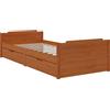 vidaXL Giroletto Miele con Cassetti Legno Massello di Pino 90x200 cm