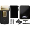 Wahl Travel Shaver Gold Edition Rasoio elettrico cordless e ricaricabile per uomo, ottimo per i viaggi, per tagliare capelli e barba, compatto e portatile