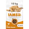 IAMS Cibo secco per gatti con pollo - Cibo secco per gatti da 1-6 anni, 10 kg