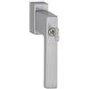 HOPPE Maniglia per finestra a cilindro con serratura TOULON Secustik, VK 32-42 mm, argento anodizzato, 1 pezzo