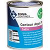 Sigma Smalto universale all'acqua satinato Sigma - Contour Aqua PU Satin Latta da 1 litro Bianco