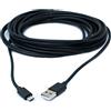 System-S Cavo USB 2.0 5 m Micro B maschio a tipo A, adattatore nero