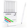 Welebar Penne gel bianche per Cricut Maker Explore Air, 7 penne a punta media da 0,8 mm per scrivere inviti e aggiungere punti salienti