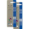 Parker S0881510 ricambio Quink (per penna a sfera, tratto medio, inchiostro blu, confezione da), 4er Pack, Blau, 1