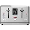 GASTROBACK #42396 - Tostapane digitale 4S, 4 fette, inserto per panino integrato, 7 programmi per toast, display LCD a conto alla rovescia, 950 Watt, cassa in acciaio inox, colore: Argento